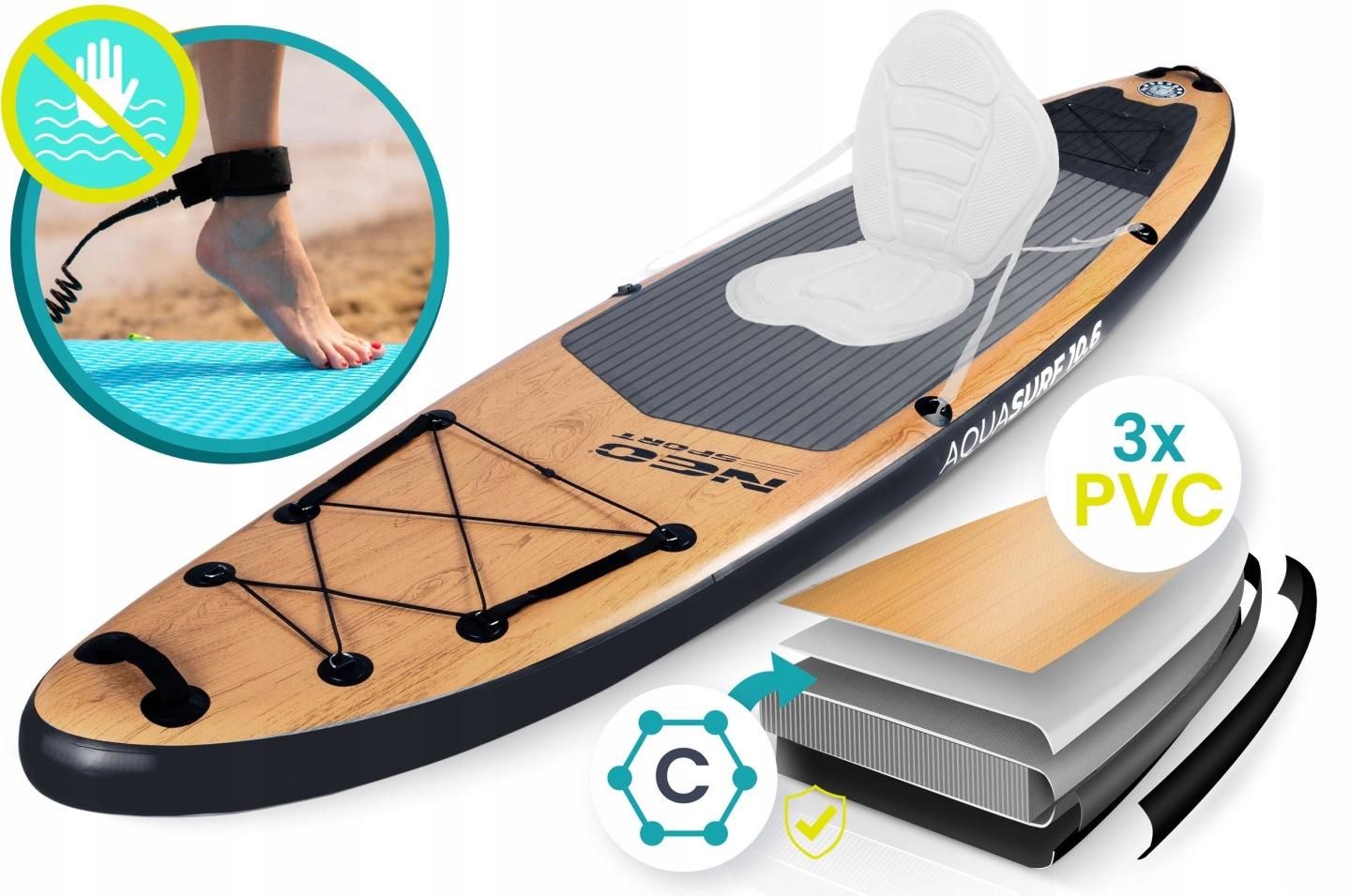 Termékkép 5: Aquasurf SUP deszka 320 x 84 x 15 cm Neo-Sport 170212