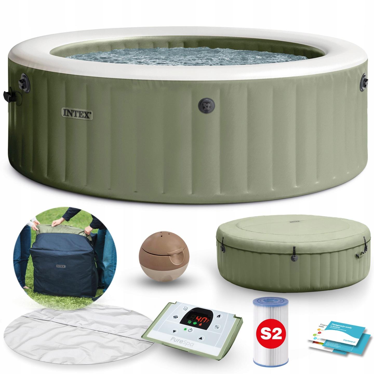Cadă spa gonflabilă pentru 6 persoane Intex PureSpa 28428NP, 216 × 71 cm, cu hidromasaj J-28428NP