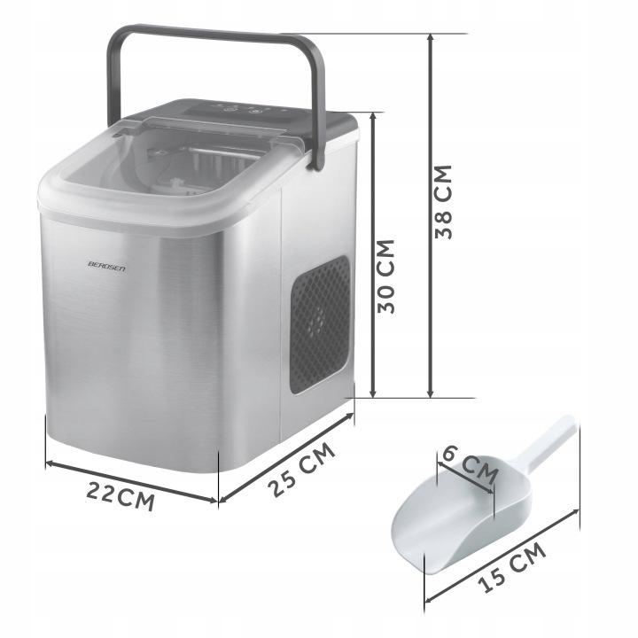 Termékkép 13: Berdsen BD-420 jégkészítő, 1,1 l, 12 kg/24 h, ezüst, J-342000