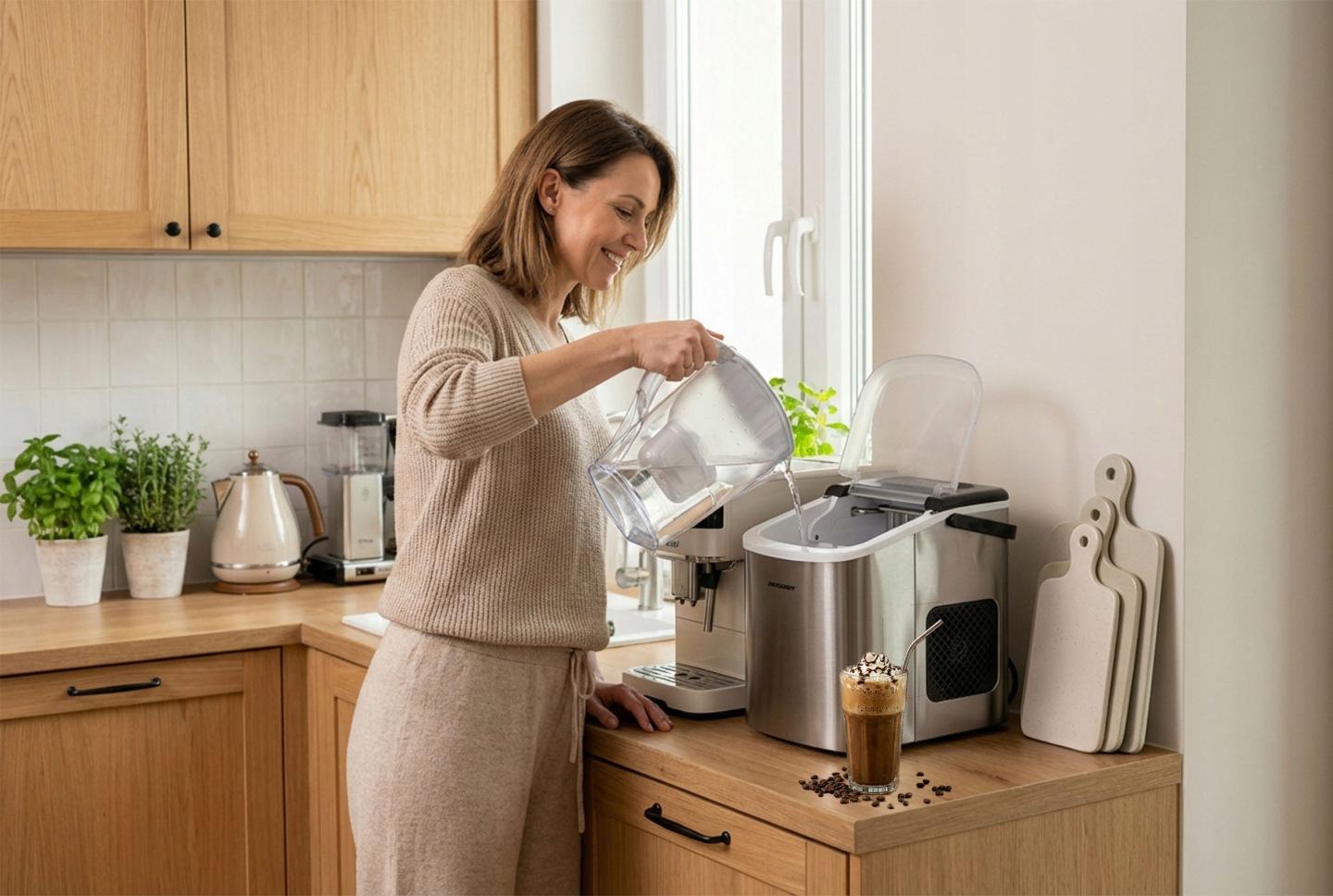 Termékkép 5: Berdsen BD-420 jégkészítő, 1,1 l, 12 kg/24 h, ezüst, J-342000