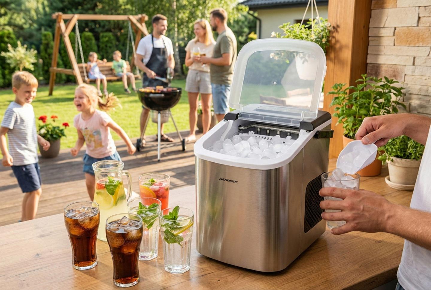 Termékkép 7: Berdsen BD-420 jégkészítő, 1,1 l, 12 kg/24 h, ezüst, J-342000