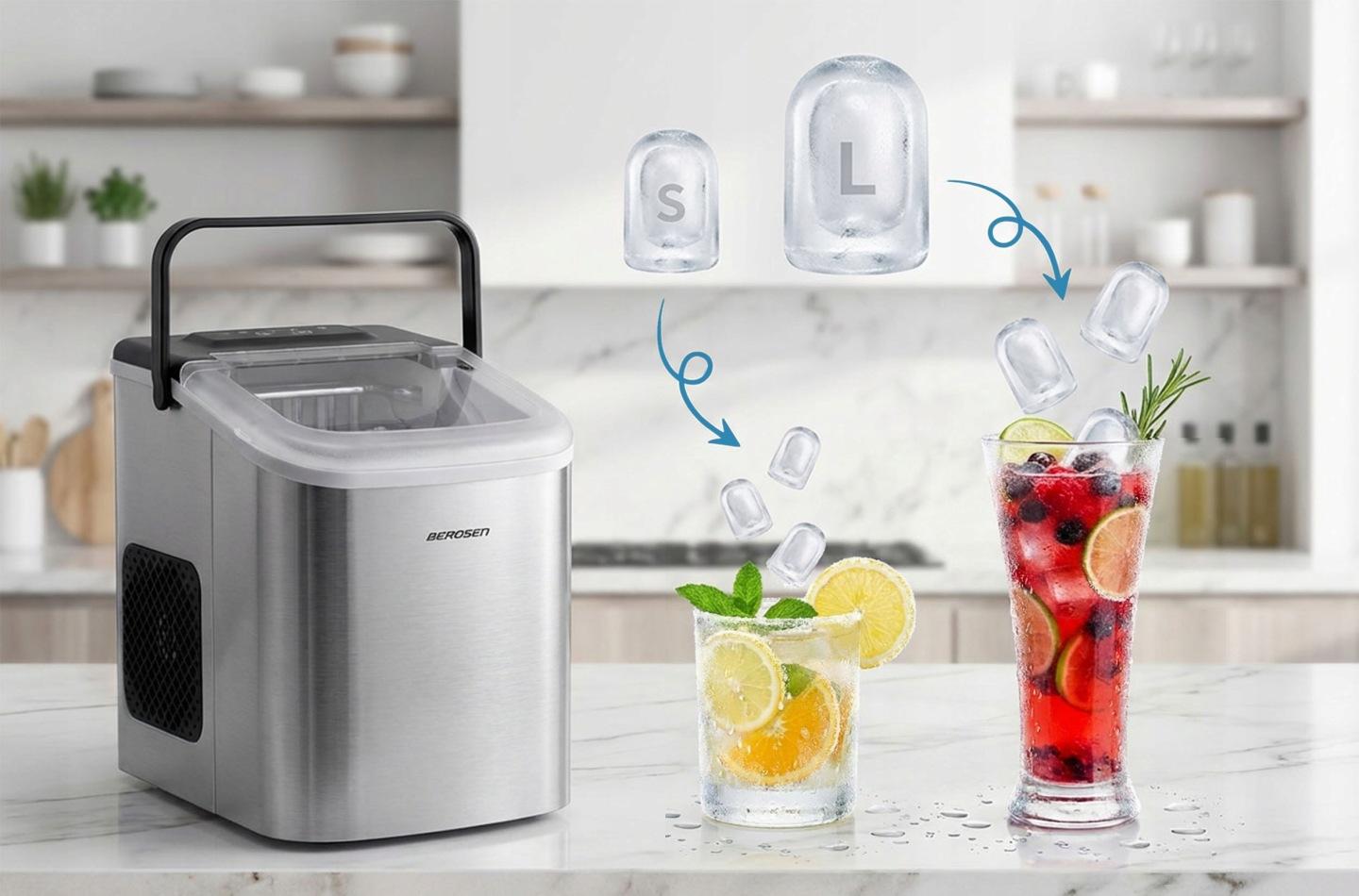 Termékkép 8: Berdsen BD-420 jégkészítő, 1,1 l, 12 kg/24 h, ezüst, J-342000