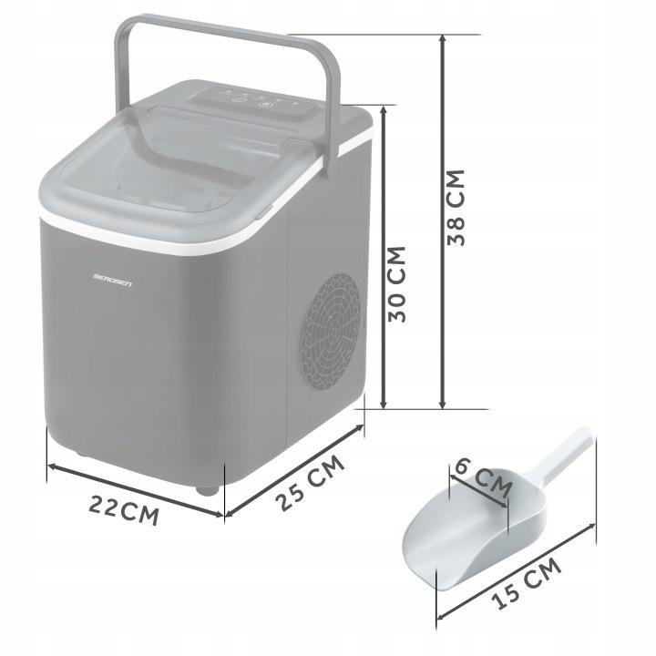 Termékkép 13: Berdsen BD-420 jégkészítő, 1,1 l / 12 kg 24 óra alatt, fekete J-342001