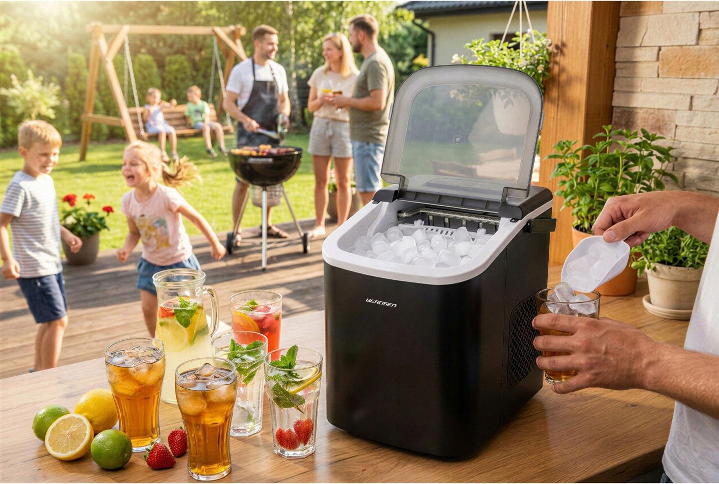 Termékkép 7: Berdsen BD-420 jégkészítő, 1,1 l / 12 kg 24 óra alatt, fekete J-342001