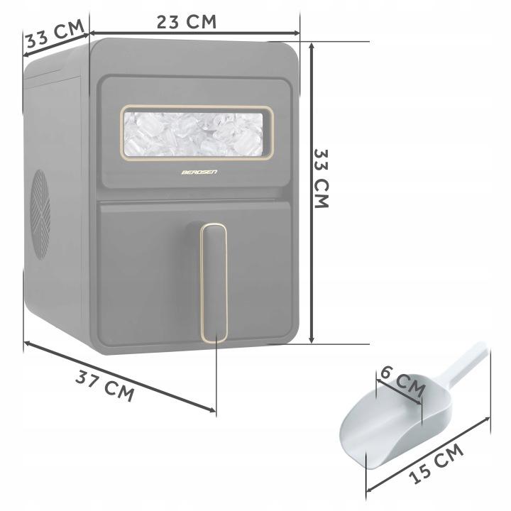 Termékkép 12: Berdsen BD-421 jéggép 1,1 l 12 kg/nap fekete J-342100