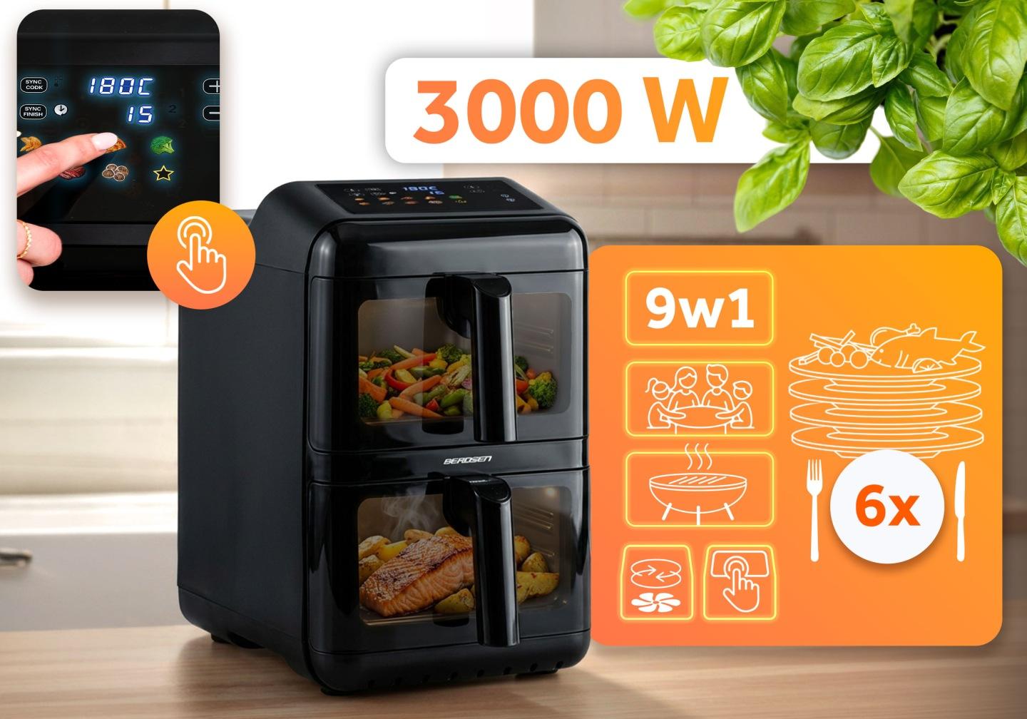 Berdsen kétkosaras forrólevegős fritőz 11,6 l 3000 W J-366300