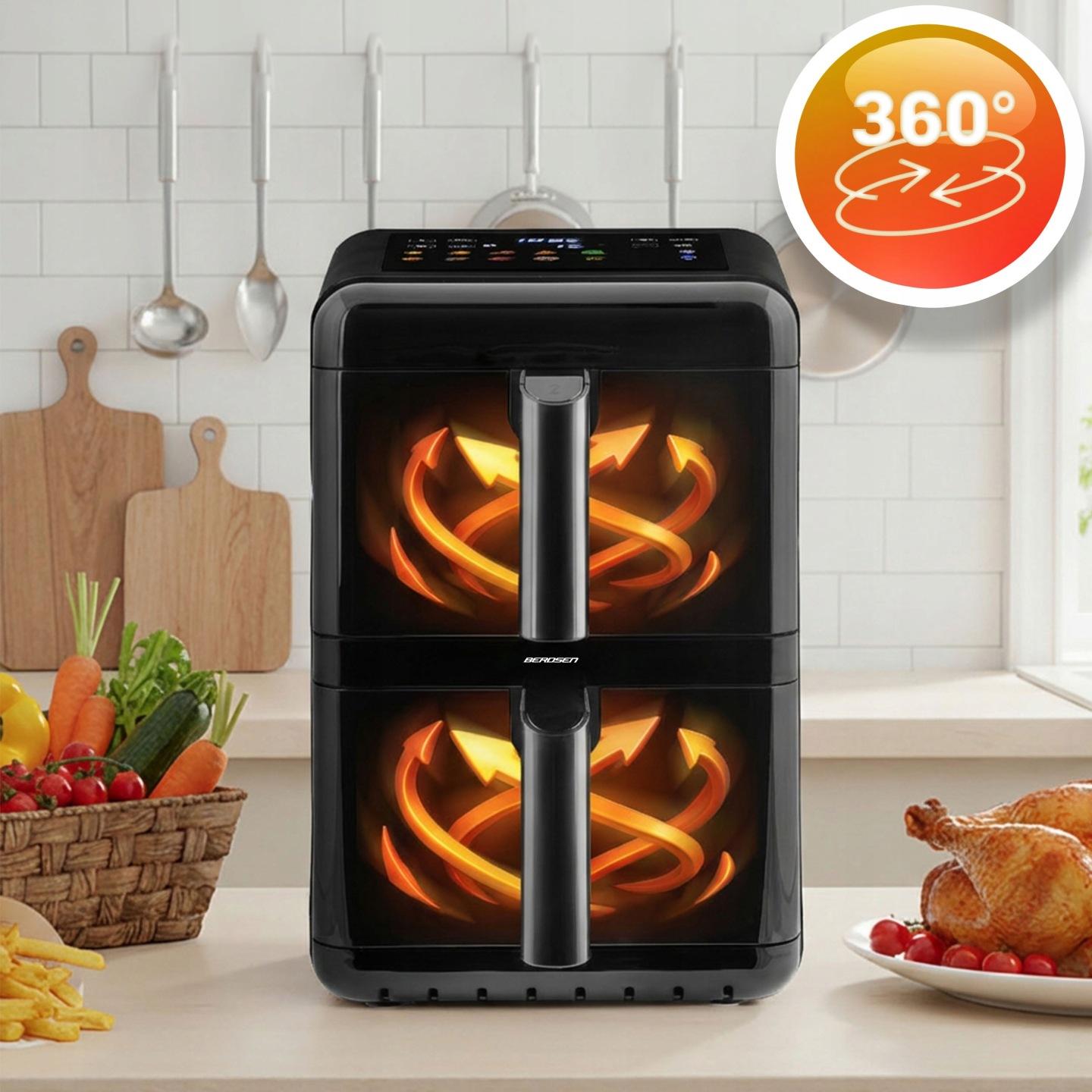 Termékkép 4: Berdsen kétkosaras forrólevegős fritőz 11,6 l 3000 W J-366300