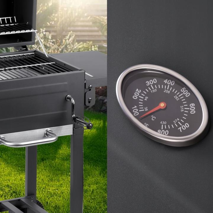 Termékkép 7: Fedeles, hőmérővel ellátott faszenes kerti grill Berdsen BD-894 J-389400