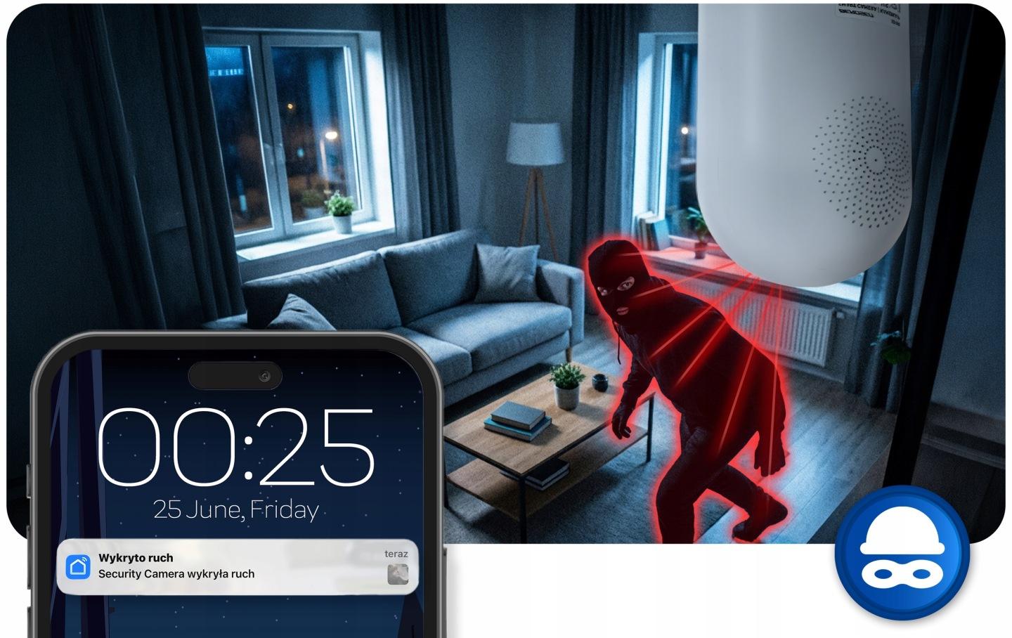 Termékkép 3: Forgatható beltéri Wi-Fi IP kamera 5 Mpx Berdsen BD-941 J-394100