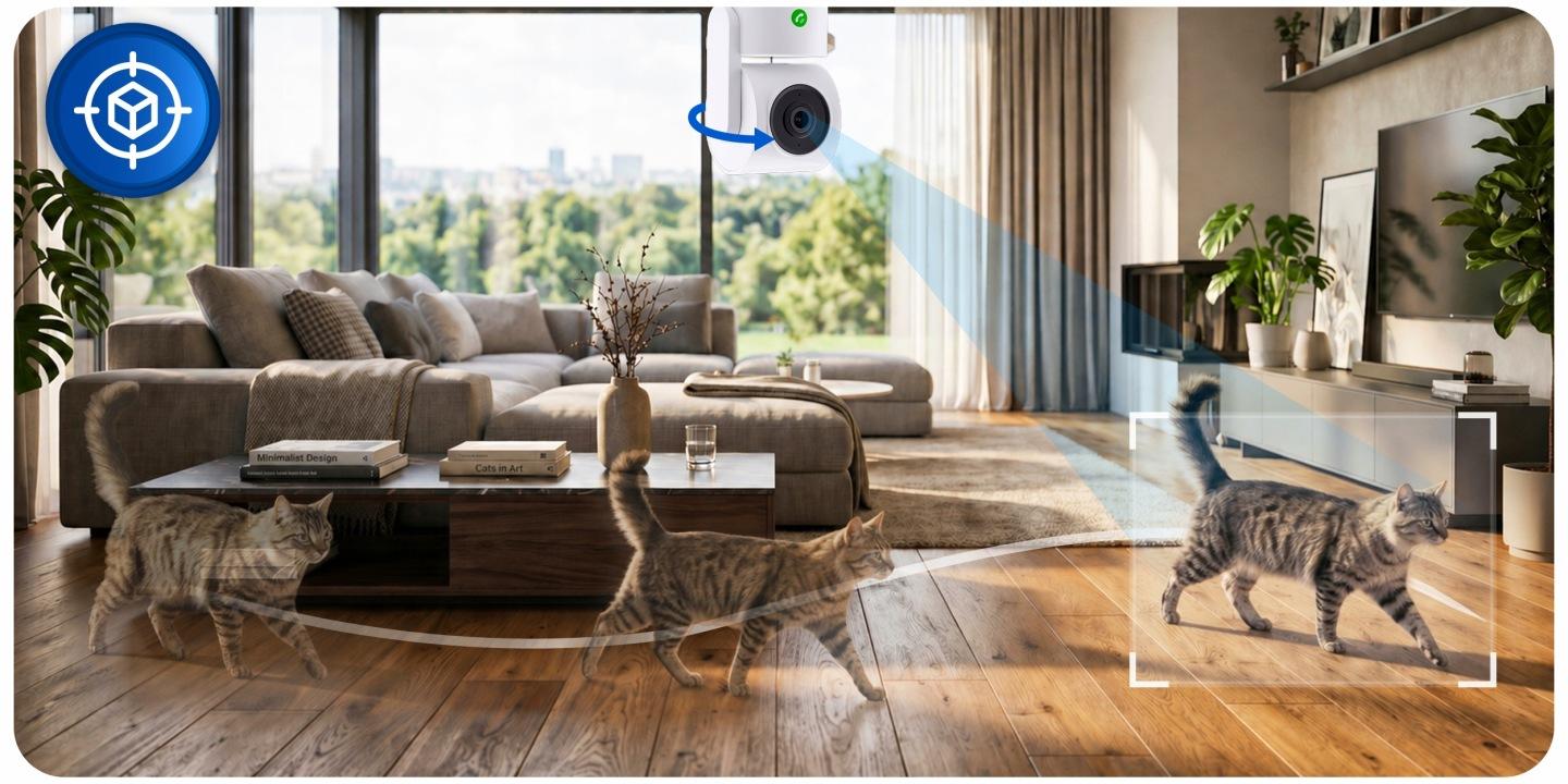 Termékkép 4: Forgatható Wi-Fi IP kamera 3 Mpx beltérre, Berdsen BD-942 J-394200