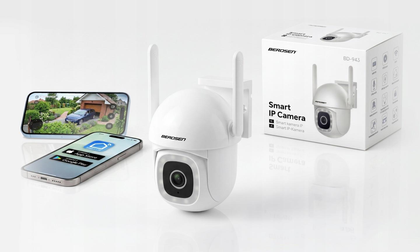 Slika proizvoda 2: Vanjska rotacijska Wi-Fi IP kamera 5 Mpx Berdsen BD-943 J-394300