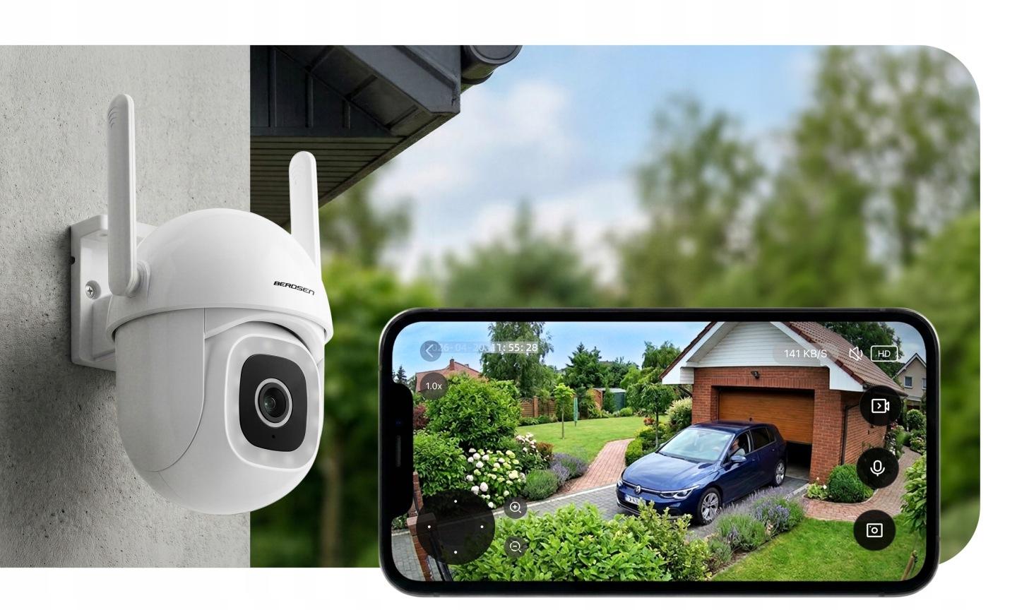 Slika proizvoda 12: Vanjska rotacijska Wi-Fi IP kamera 5 Mpx Berdsen BD-943 J-394300