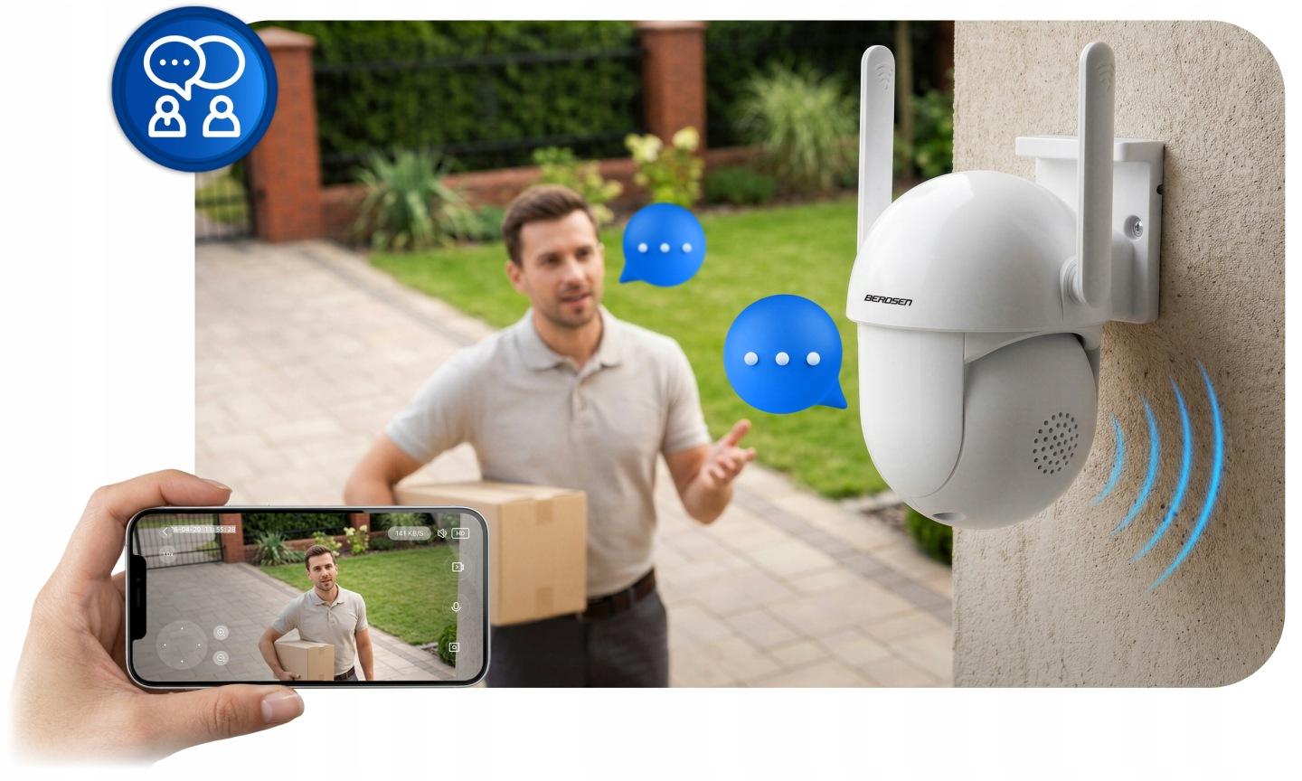 Slika proizvoda 5: Vanjska rotacijska Wi-Fi IP kamera 5 Mpx Berdsen BD-943 J-394300