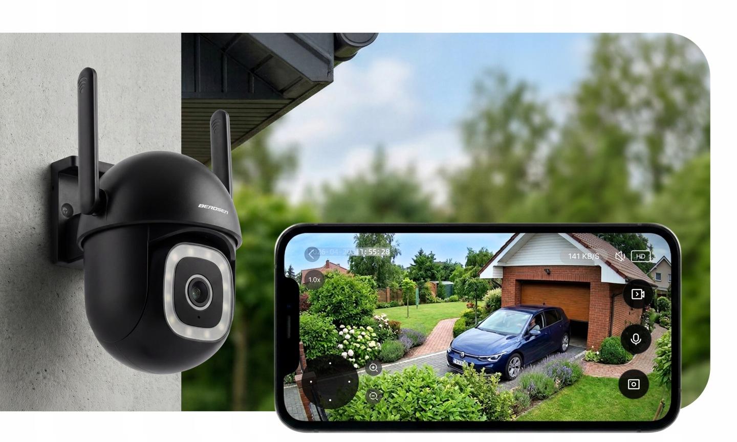 Slika proizvoda 12: Vanjska rotirajuća Wi-Fi IP kamera Berdsen BD-943 5 Mpx J-394301