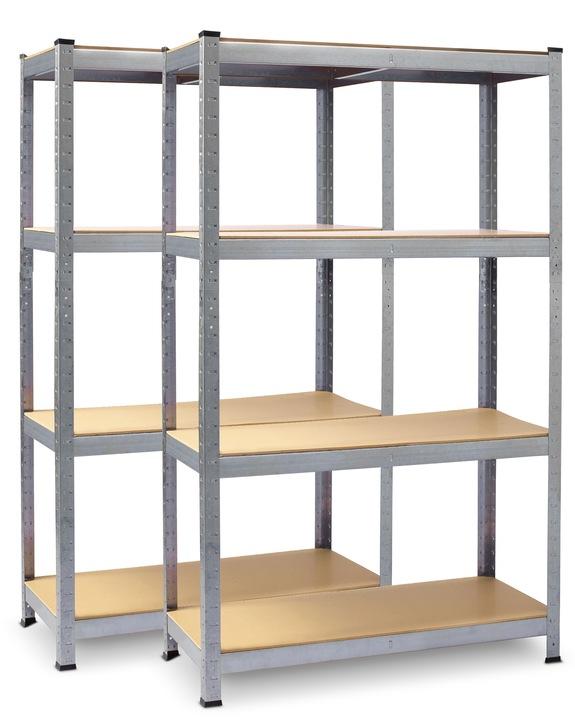 Slika proizvoda 2: Metalni skladišni regal, set 2 kom. 150 x 75 x 30 cm Plonos PL-700