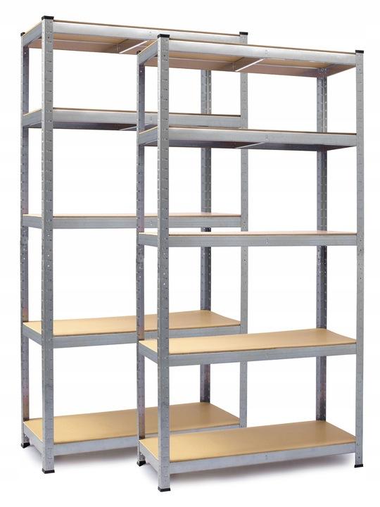 Termékkép 2: Fém raktári polcrendszer, 2 db-os szett, 150 x 75 x 30 cm, Humberg HR-810