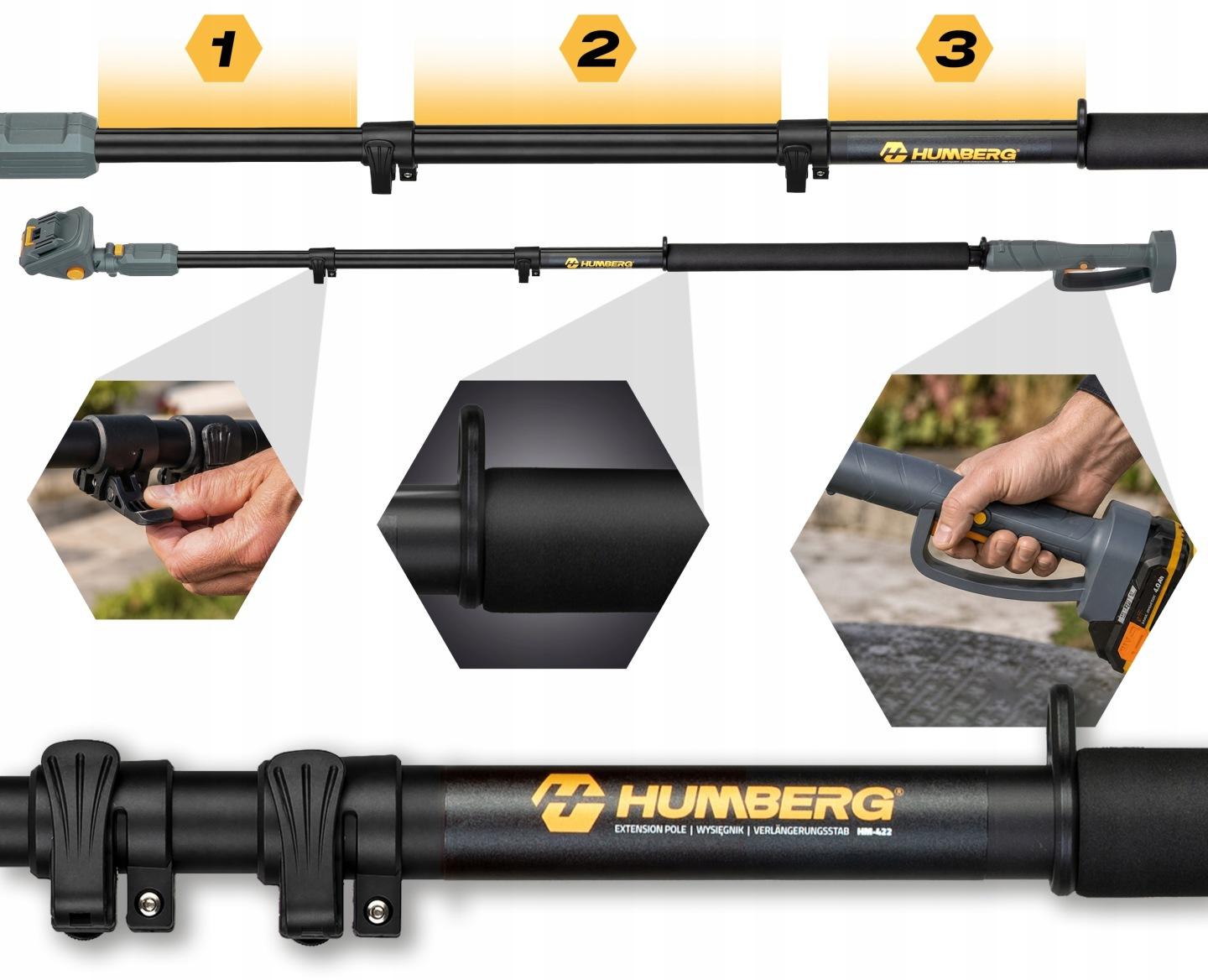 Slika proizvoda 4: Teleskopska produžna drška Humberg HM-422 160-250 cm J-542200