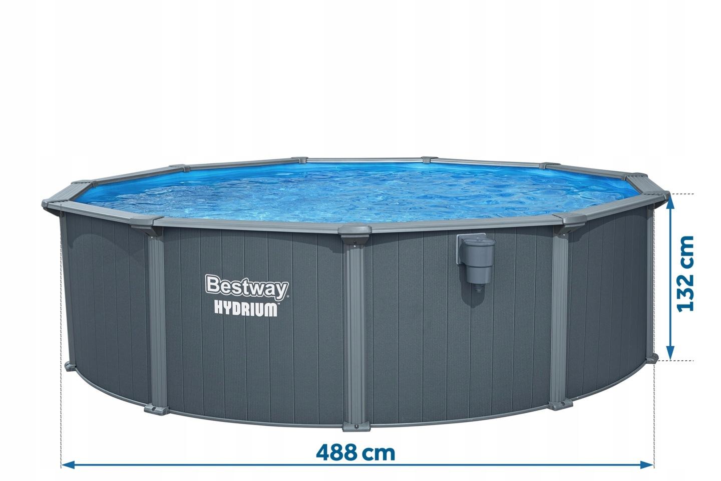 Slika izdelka 9: Celoročni panelni vrtni bazen 488 x 132 cm 13v1 Bestway 561CU