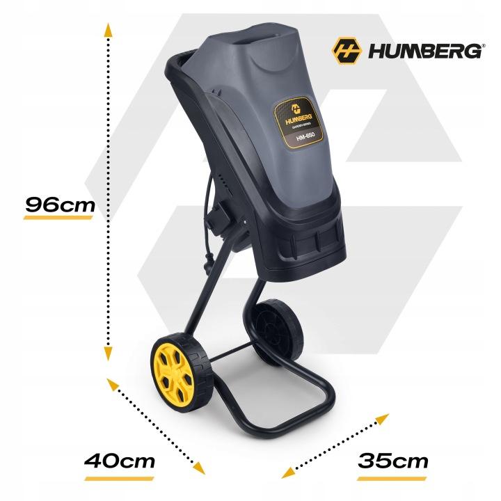 Imagine produs 12: Triturator electric de crengi Humberg HM-650 2500 W, 44 mm, 2 x sac de colectare 45 l J-565000