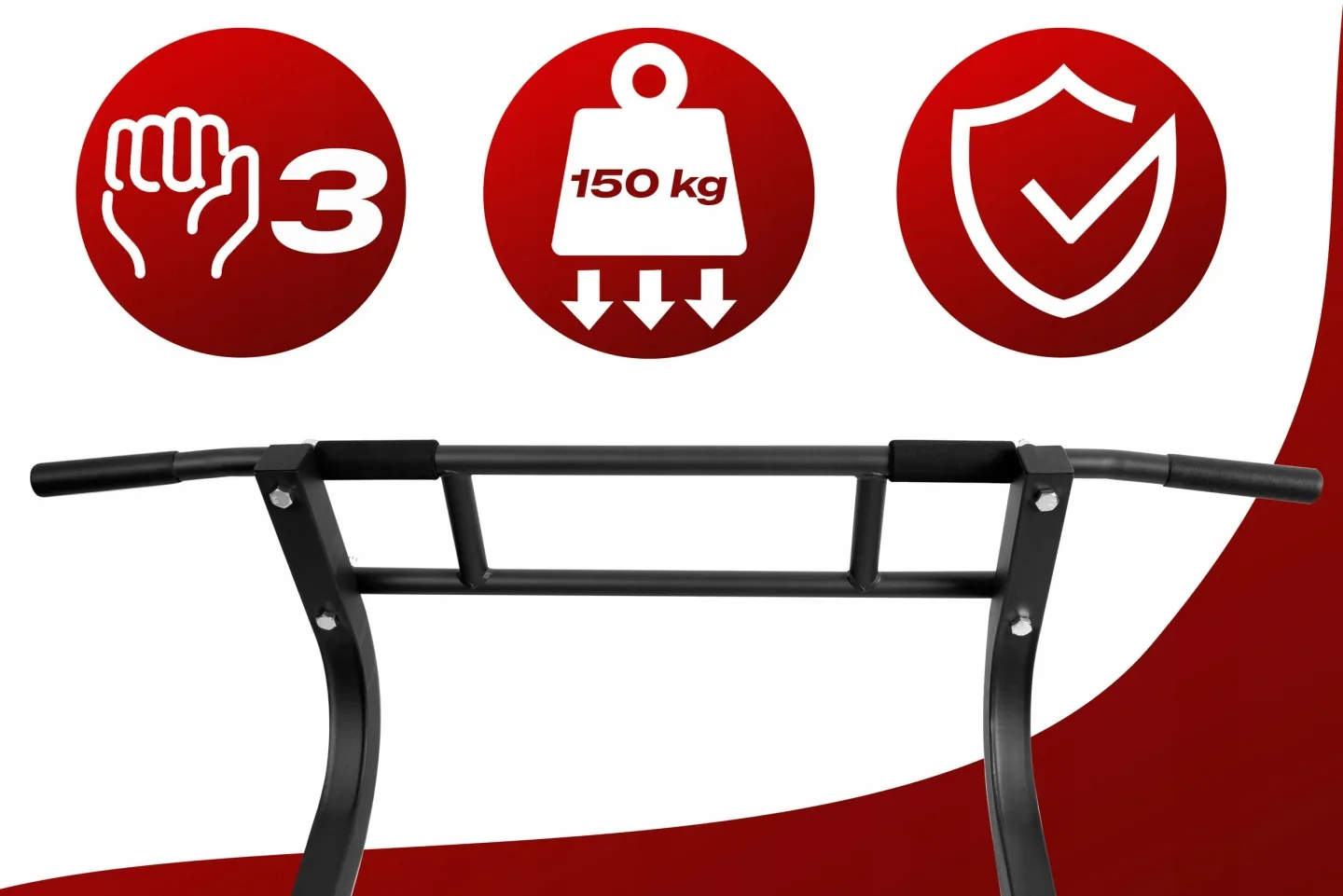 Slika proizvoda 11: Samostojeća šipka za zgibove i dipove, stabilna, nosivost 150 kg, Neo-Sport 130200