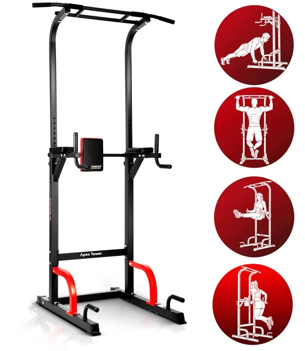 Slika proizvoda 5: Samostojeća šipka za zgibove i dipove, stabilna, nosivost 150 kg, Neo-Sport 130200