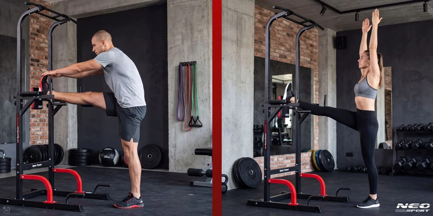 Slika proizvoda 25: Samostojeća šipka za zgibove i dipove, stabilna, nosivost 150 kg, Neo-Sport 130200