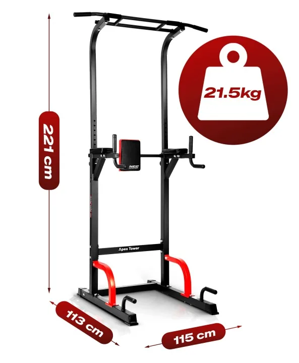 Slika proizvoda 23: Samostojeća šipka za zgibove i dipove, stabilna, nosivost 150 kg, Neo-Sport 130200
