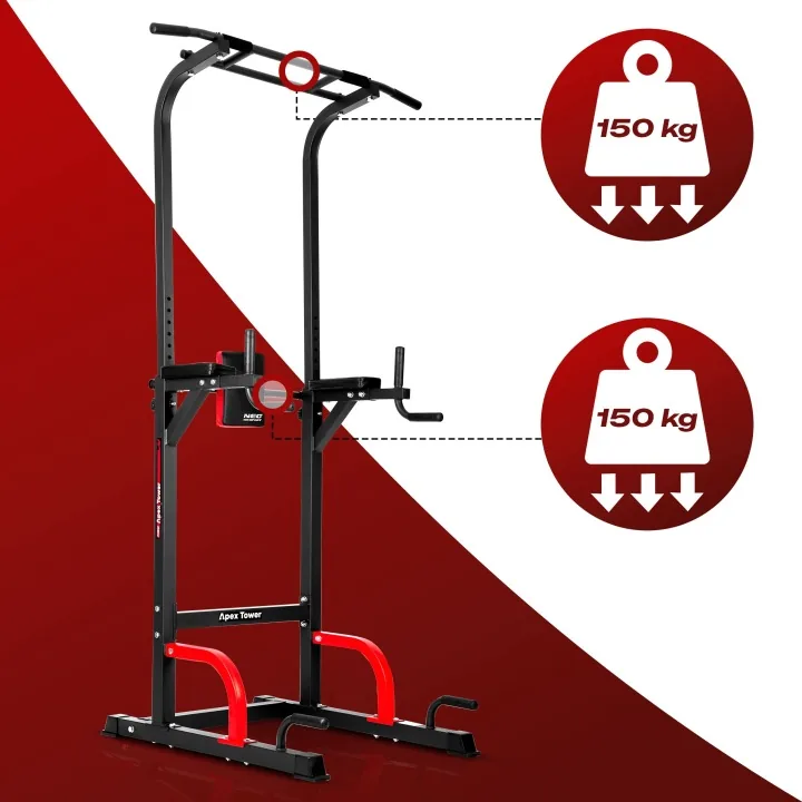 Slika proizvoda 7: Samostojeća šipka za zgibove i dipove, stabilna, nosivost 150 kg, Neo-Sport 130200