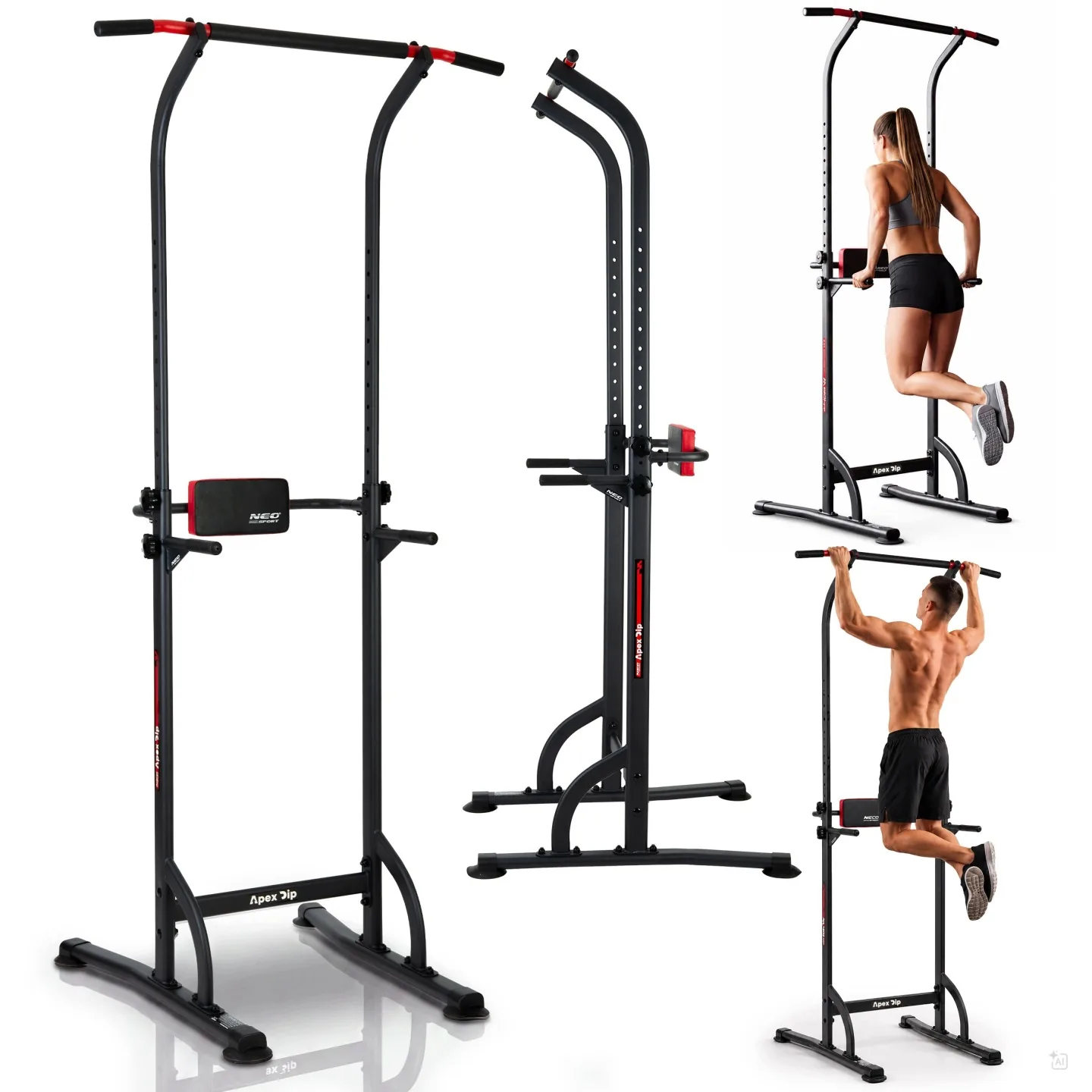 Slika proizvoda 22: Samostojeća šipka za zgibove, stabilna, nosivost 100 kg Neo-Sport 130300