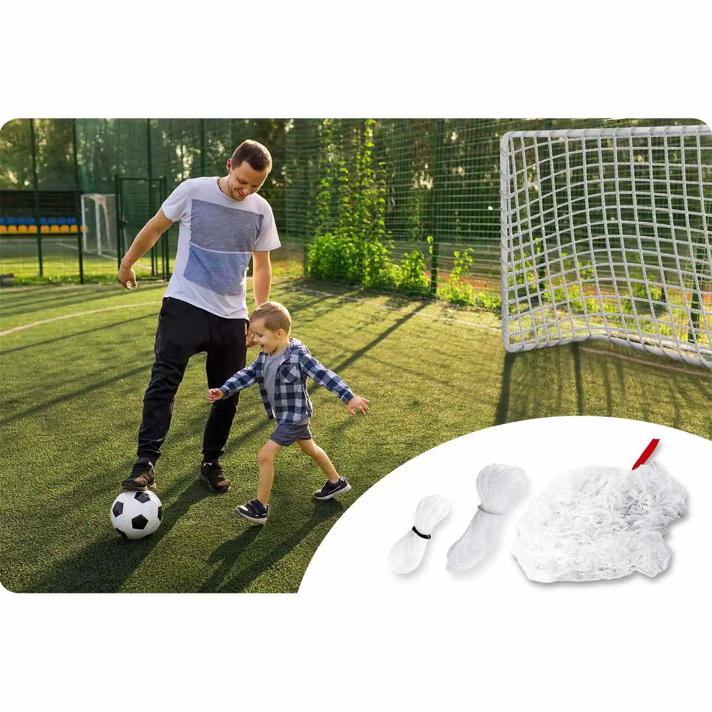 Termékkép 5: Futballkapu háló 300 × 200 × 90 cm J-1482