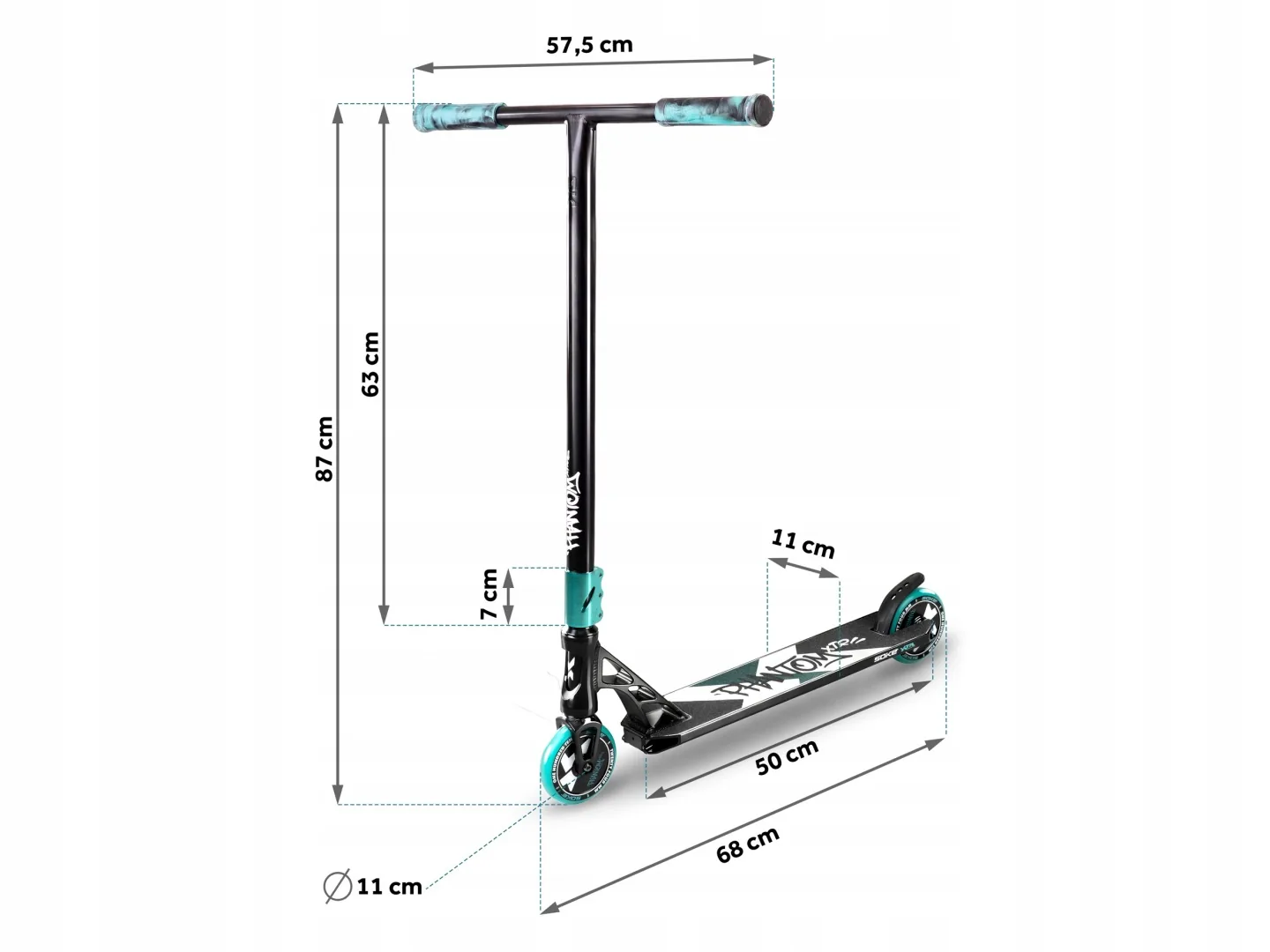 Termékkép 21: SOKE XTR freestyle roller fekete-türkiz
