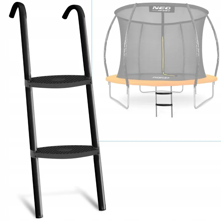 Imagine produs 2: Scară pentru trambulină C 183-252 cm 6-8 ft cu 2 trepte Neo-Sport