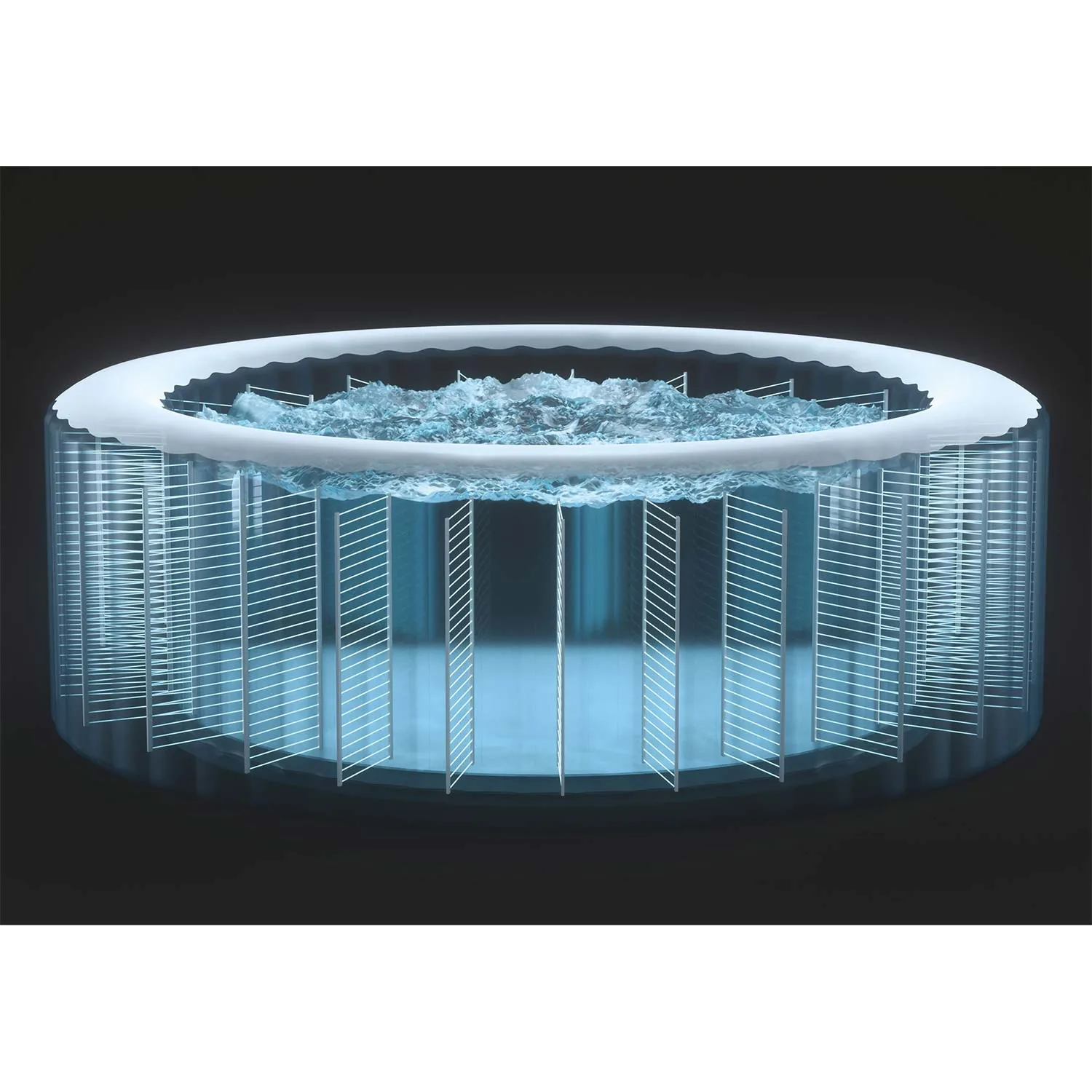 Imagine produs 11: Cadă spa gonflabilă pentru 6 persoane Intex PureSpa 28428NP, 216 × 71 cm, cu hidromasaj J-28428NP