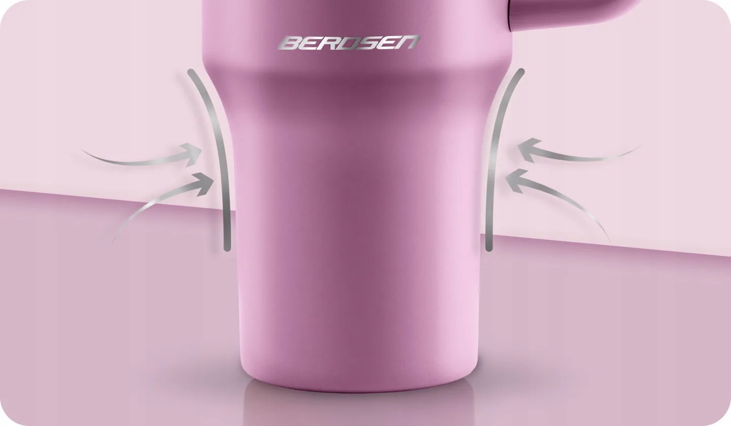 Detail produktu 8: Vakuový termohrnek se sadou brček 1180 ml Berdsen růžový