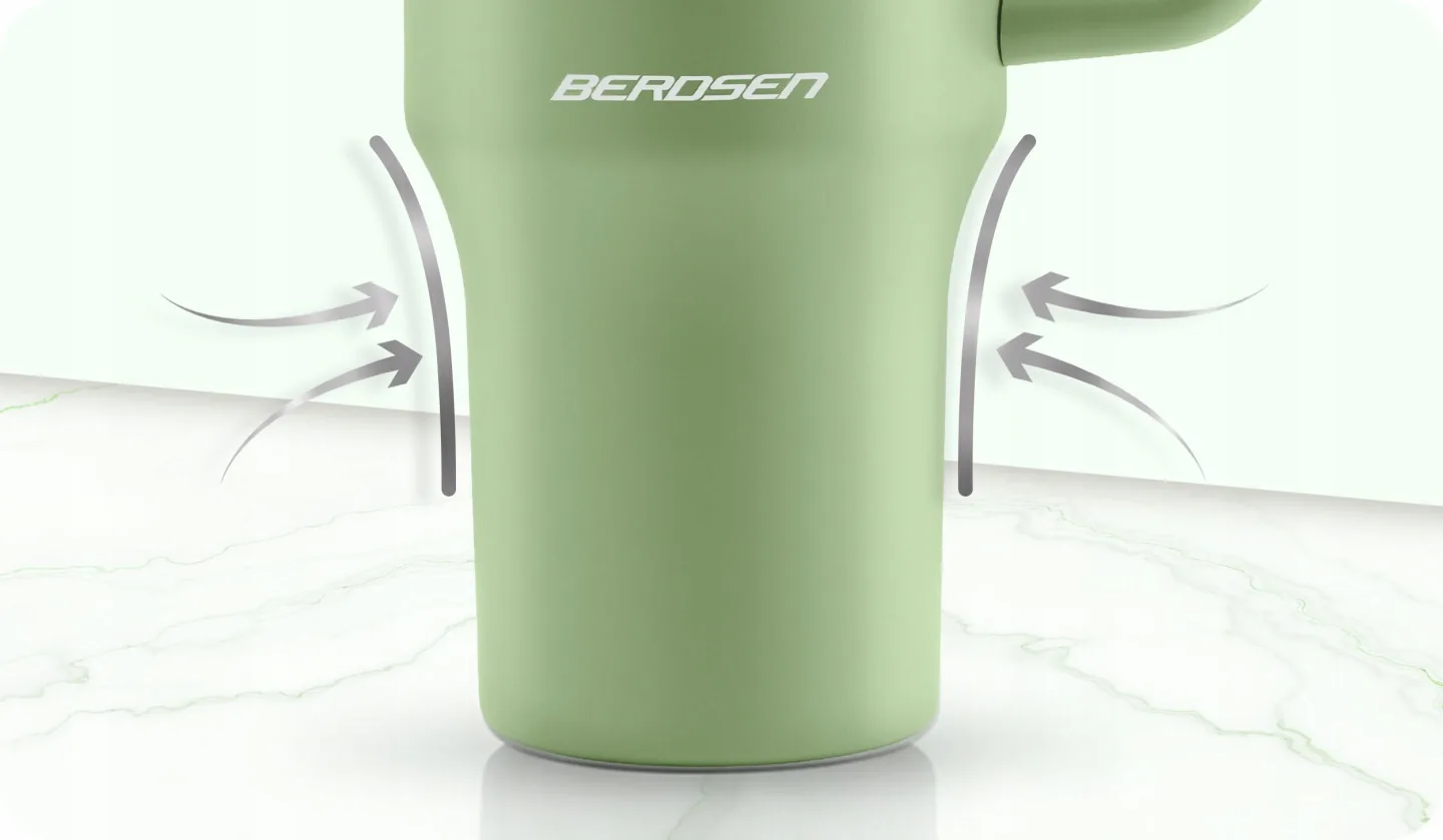 Detail produktu 6: Vakuový termohrnek se slámkou 1180 ml Berdsen zelený