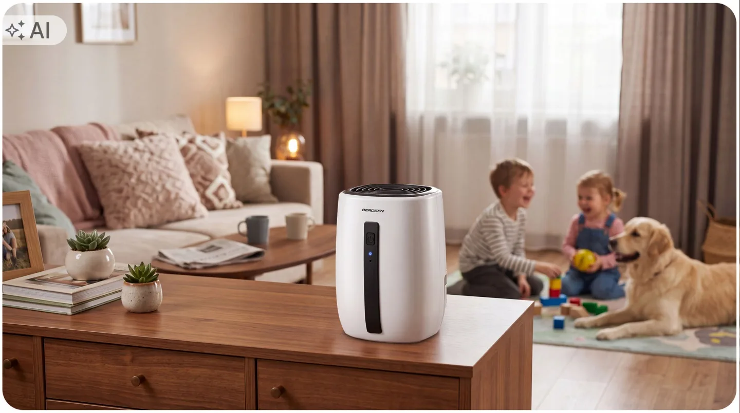 Termékkép 3: Légtisztító páramentesítő – automatikus nedvességelnyelő + autós adapter Berdsen BD-855