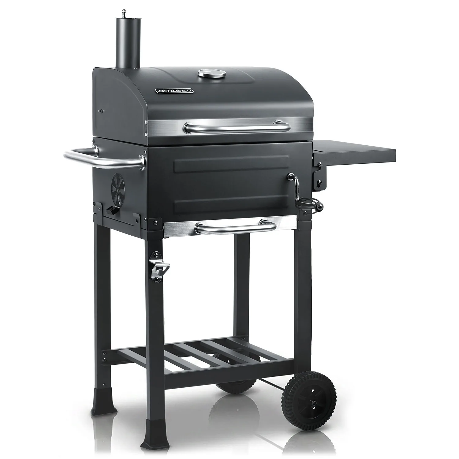 Termékkép 12: Fedeles, hőmérővel ellátott faszenes kerti grill Berdsen BD-894 J-389400