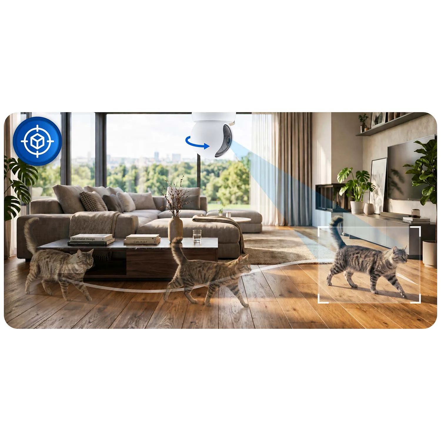 Slika proizvoda 13: Rotirajuća Wi‑Fi IP kamera za unutarnju upotrebu 3 Mpx Berdsen BD-940 J-394000