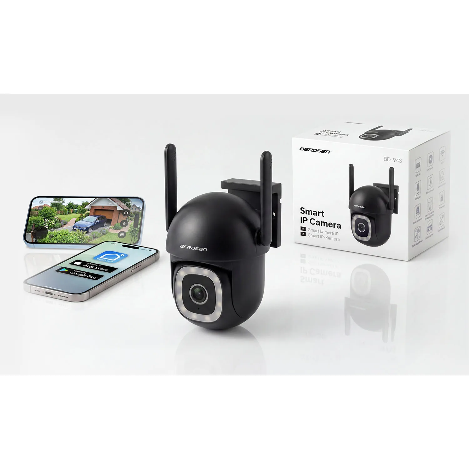 Slika proizvoda 13: Vanjska rotirajuća Wi-Fi IP kamera Berdsen BD-943 5 Mpx J-394301