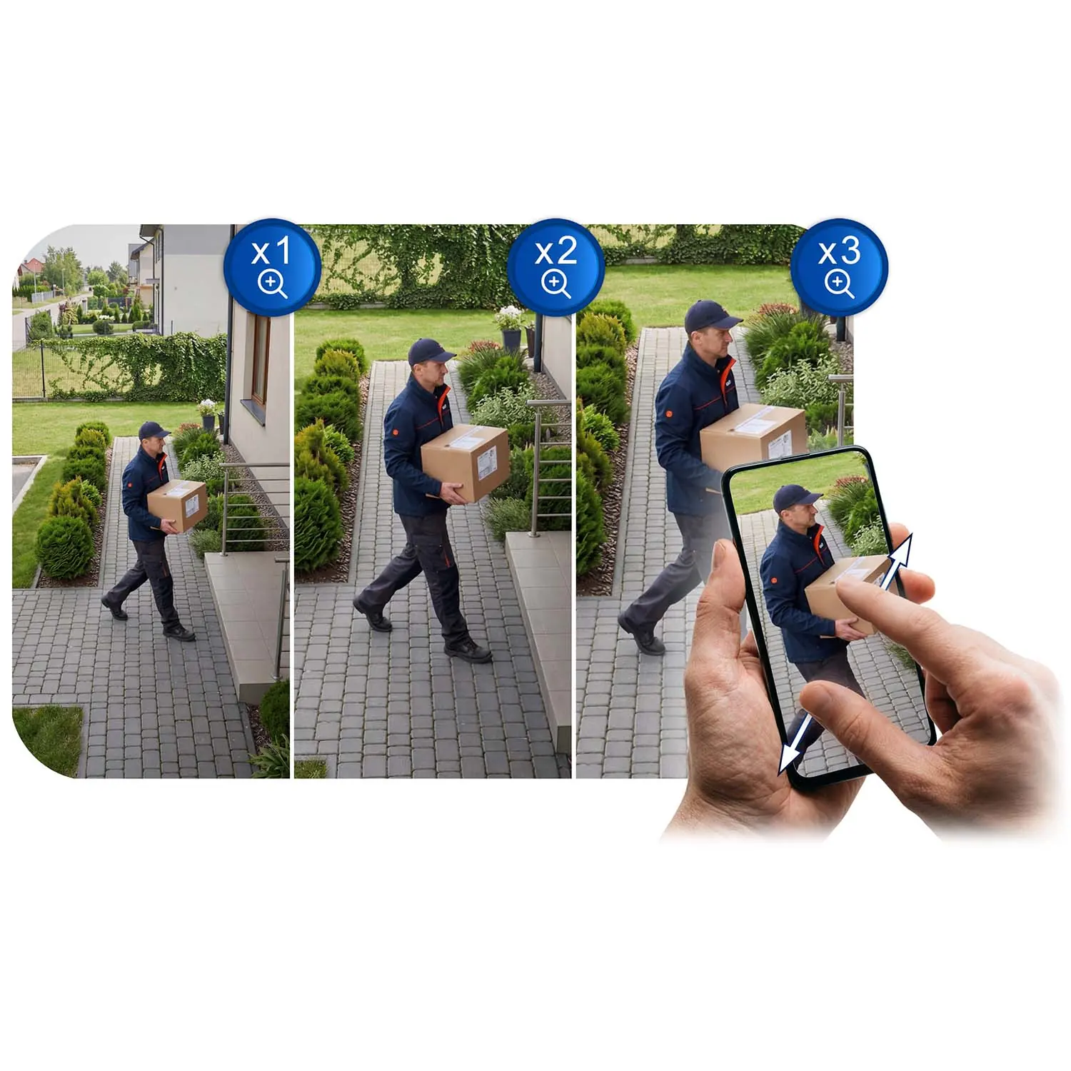 Slika proizvoda 16: Vanjska rotirajuća Wi-Fi IP kamera Berdsen BD-943 5 Mpx J-394301