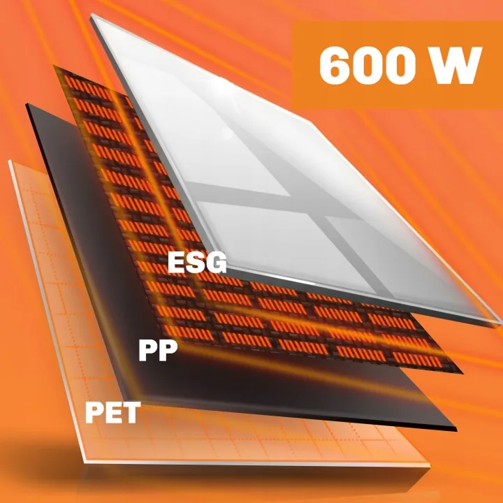 Slika proizvoda 15: Infracrveni panelni grijač 600 W Berdsen BD-984, daljinski upravljač, Wi-Fi aplikacija