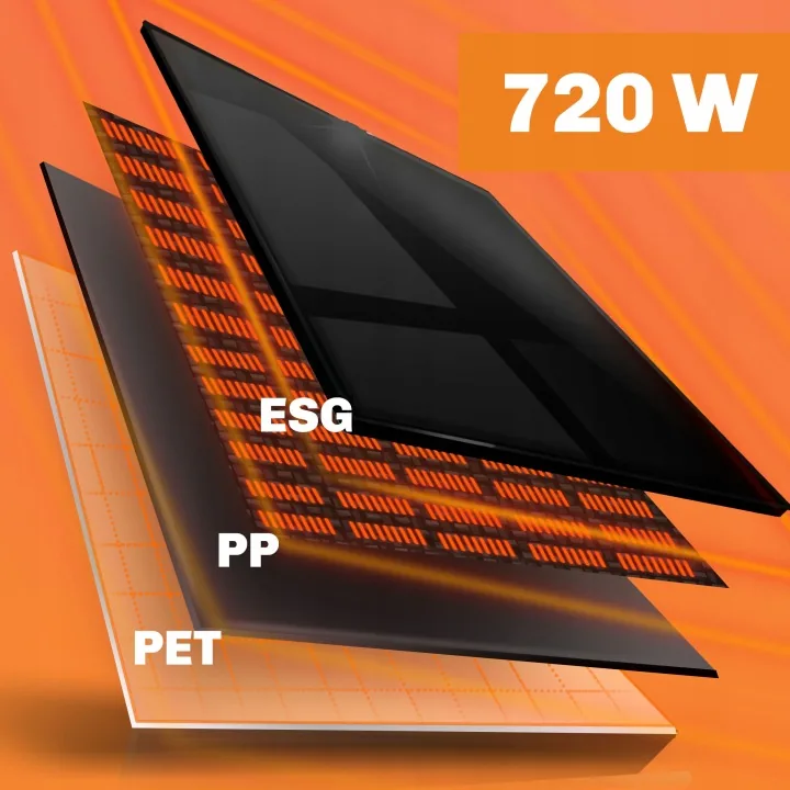 Termékkép 15: Infravörös fűtőpanel, sugárzó infrafűtés 720 W Berdsen BD-985, távirányító, Wi‑Fi alkalmazás
