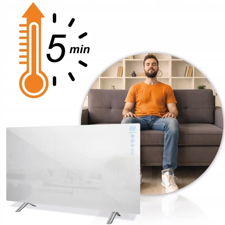 Detail produktu 13: Infračervený ohřívač, sálavý panel 720 W Berdsen BD-985, dálkové ovládání, Wi‑Fi aplikace