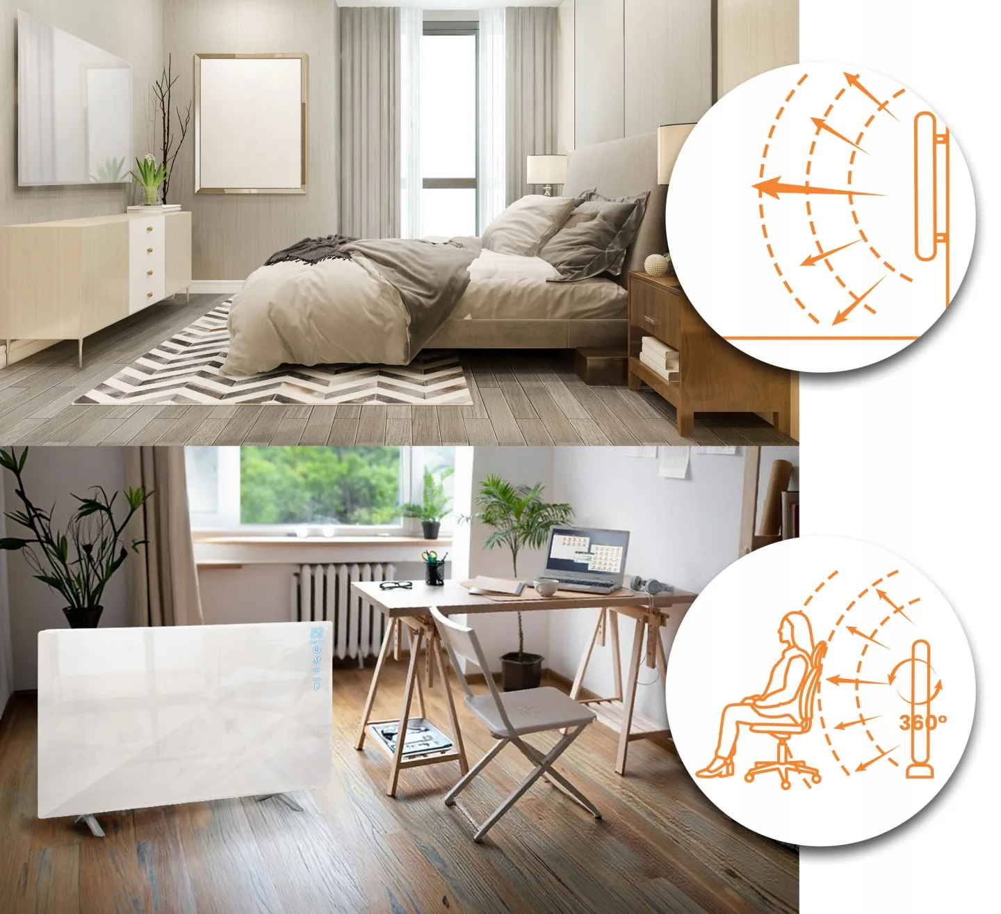 Detail produktu 21: Infračervený ohřívač, sálavý panel 720 W Berdsen BD-985, dálkové ovládání, Wi‑Fi aplikace