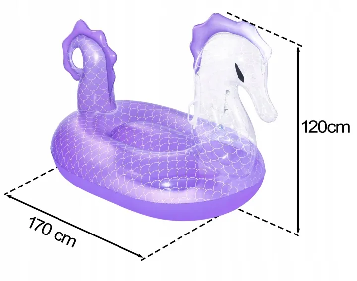 Detail produktu 3: Nafukovací plavecký matrac mořský koník XXL 170x120 cm Bestway