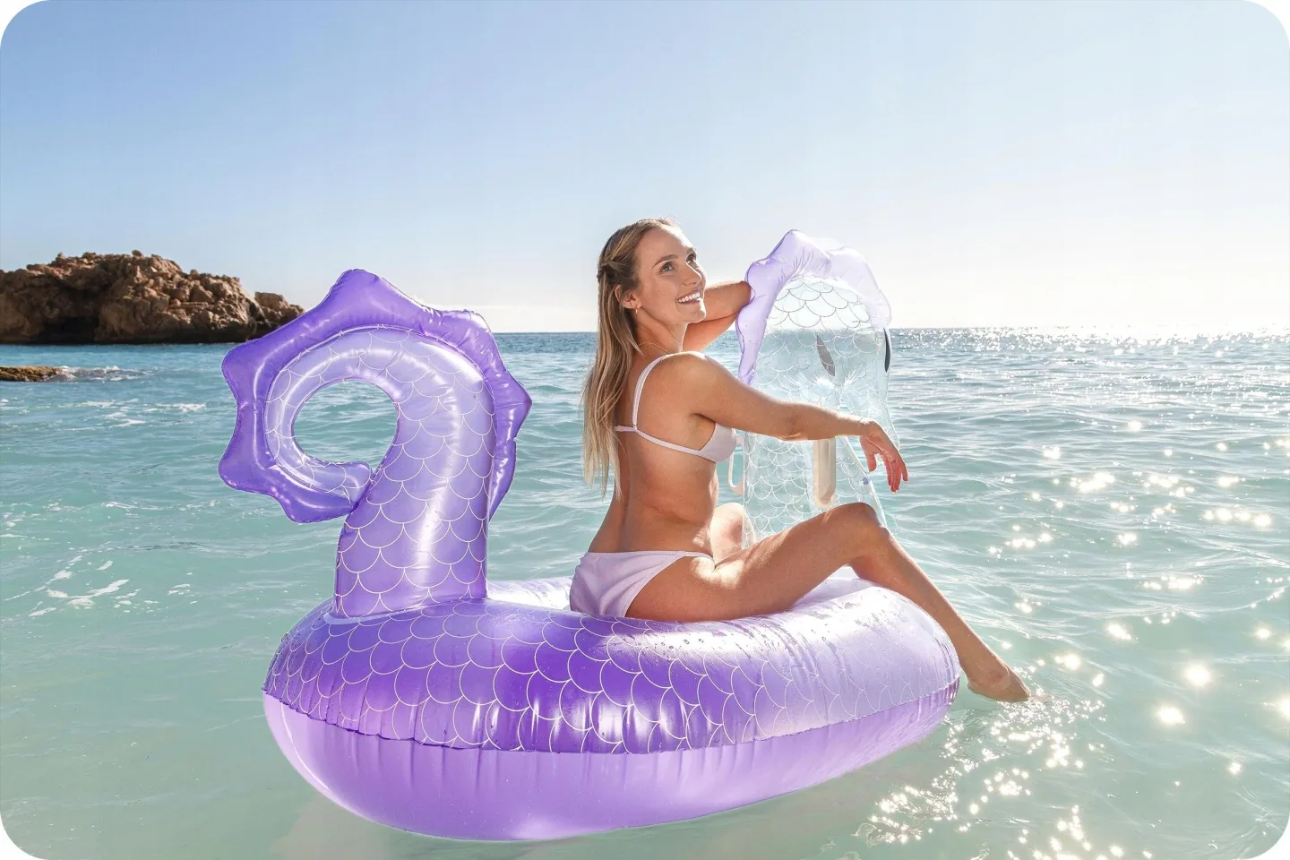 Detail produktu 2: Nafukovací plavecký matrac mořský koník XXL 170x120 cm Bestway