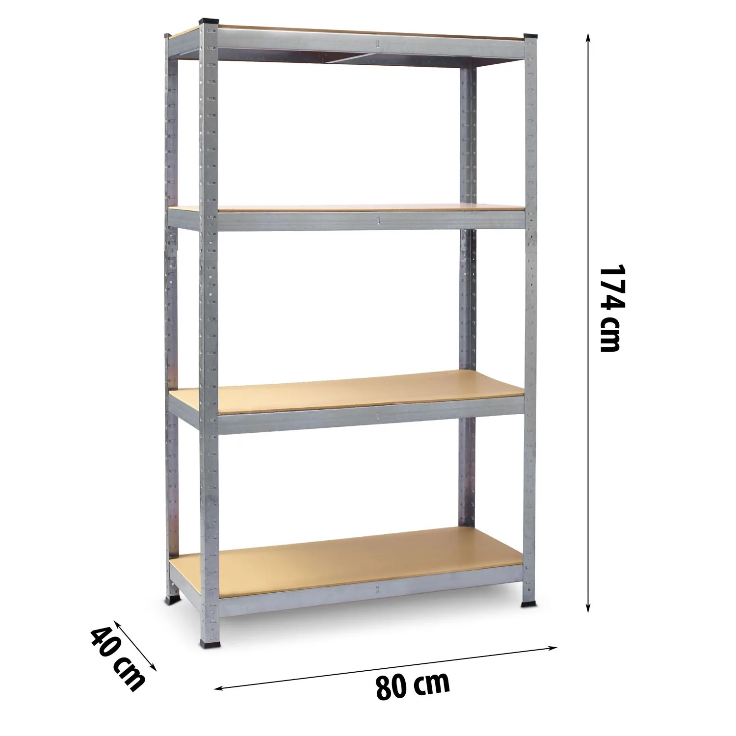 Slika proizvoda 13: Metalni skladišni regal, set 2 kom., 174 x 80 x 40 cm, Plonos PL-701