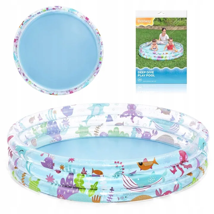 Dječji napuhujući bazen za vrt, plitki bazen 152 x 30 cm Bestway 51004N
