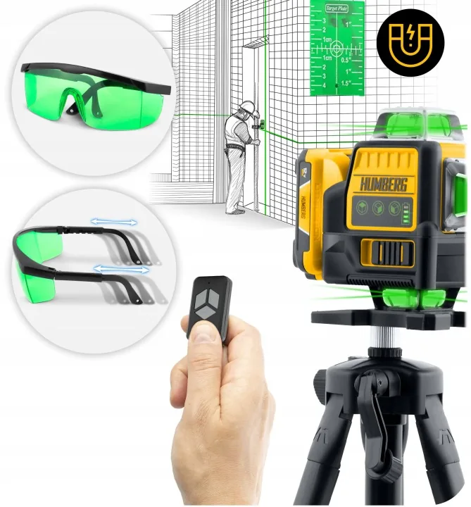 Slika proizvoda 4: Križni laser u koferu + tronožac Humberg HM-171