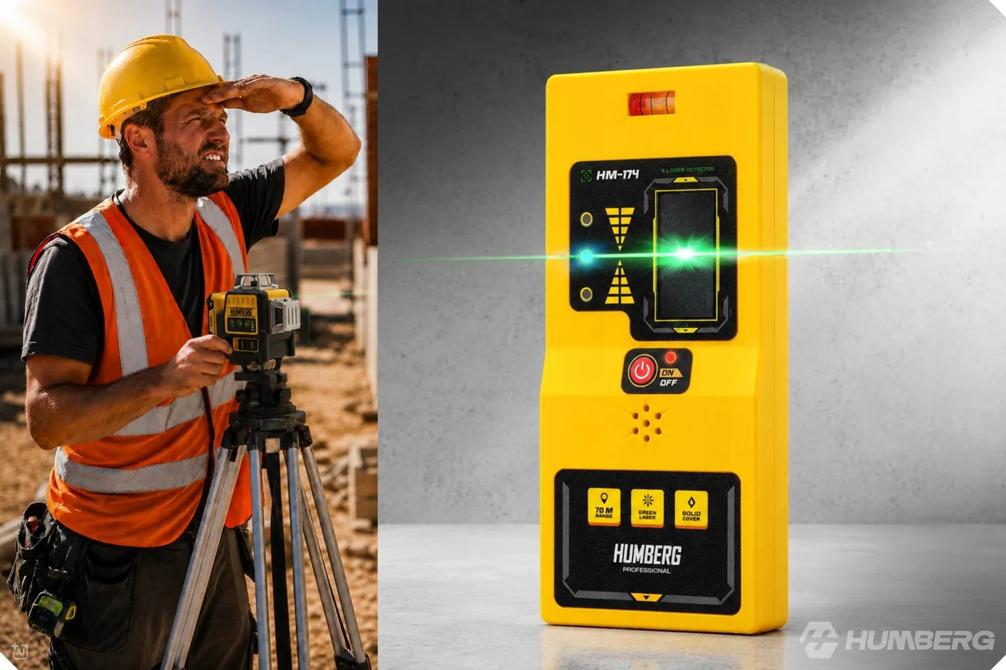 Imagine produs 3: Receptor, căutător și detector al fasciculului laser pentru laserul în cruce Humberg HM-174